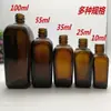 Botellas Cuadradas Marrones para Aceites Esenciales al por Mayor en Stock, Botellas Cuadradas Marrones con Gotero, Botellas Cuadradas Dispensadoras, Botellas de Vidrio, Botellas con Gotero