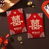 Envelopes vermelhos de casamento, mini envelopes vermelhos para a recepção do noivo, envelopes criativos com o caractere "feliz" para recém-casados, pequenos envelopes para presentes de casamento, lembrancinhas de 100 yuans
