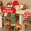Decoraciones navideñas de dibujos animados de colores tridimensionales, funda para silla de muñeca, funda para silla de mesa de alce, accesorios para vestido de cocina, venta al por mayor