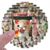 60 calcomanías de graffiti de gatos de nuevo estilo para decoración DIY de patinetas y botellas de agua, calcomanías personalizadas, venta al por mayor desde el fabricante