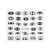 Adesivos de marca d'água para unhas de fornecimento transfronteiriço pingente de flor preta olhos de cor estrela adesivos de unha personality trendy