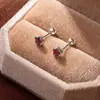 Pendientes Delicados Dulces de Color Contrastante para Mujer, Clavos de Cristal de Estrella Frescos y Coloridos, Exquisitos Pendientes Pequeños Mini al por Mayor