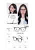 Montura de gafas con pegamento dorado TR90, no magnética, ultraligera, flexible, moderna, con decoración, combina con todo, color café grande, comercio exterior 1006