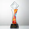 Trofeo de Cristal Creativo Personalización en Lotes Pequeños Evento de Competición Medalla al Empleado Destacado Trofeo de Resina Adorno de Recuerdo