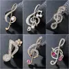 Moda Europea y Americana Broche de Lujo de Alta Gama Corsage Creativo de Nota Pin para Ropa Accesorios para Ropa Símbolos Musicales Femeninos