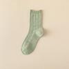Amazon Exportación Transfronteriza Calcetines de Invierno Calcetines de Media Caña para Mujer Calcetines de Algodón con Estampado de Diamantes de Color Puro Calcetines Gruesos Cálidos de Lana de Conejo