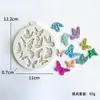 Varios moldes de silicona con forma de hoja y mariposa con texturas de hoja para adornos decorativos hechos a mano de yeso y resina para bricolaje