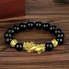 Pulsera auspiciosa de dragón estilo chino Nuevo estilo chino Colgante de la fortuna Pulsera de pareja del zodíaco Regalo para el año del zodíaco