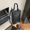 Bolsa de Ombro Transversal Pequena Quadrada Tecida com Padrão Tendência Moda Simples Estilo Coreano para Mulheres Nova 2025 Bolsa para Celular
