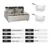 Freidora de Gas Vertical Comercial Bochang con Bandeja de Aceite 40L Eléctrica 220V Freidora Profunda Filtro de Acero Inoxidable Tamaño Pequeño