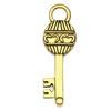 Mezcla de 20 colgantes de aleación con forma de trébol de cuatro hojas con forma de llave de amor de oro antiguo retro hechos a mano, accesorios de joyería DIY al por mayor
