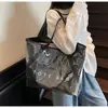 Suministro Exclusivo Transfronterizo de Bolsas Tote Grandes Simples con Estampado de Letras, Bolsos Cruzados Casuales Personalizados, Bolsos de Mujer para Viajes Diarios con Texto y Logo Estampados