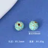 Contas Espaçadoras Filigrana Cloisonné Gota de Óleo 8mm Cor de Esmalte Azul Queimado Contas Soltas Acessórios Alta Retenção de Cor Contas Redondas Contas para DIY Feitas à Mão