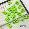 Cuentas acrílicas coloridas de agujero grande con letras inglesas, cuentas sueltas, accesorios para joyería DIY, accesorios para pulseras, materiales hechos a mano