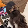 Pinza de Plátano de Lana a Cuadros Retro Pinza para el Cabello para Mujer Otoño e Invierno Pinza para Cola de Caballo Alta Nuevo 2025 Cabello Semirecogido de Gama Alta