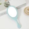 Hand-held espelho cosmético estilo europeu retro renda tamanho pequeno oval portátil punho portátil pequena fábrica de espelho atacado