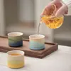 Juego de Regalo Caja de Tazas con Gradiente de Cuatro Colores Jingxiushanhe, Productos Culturales y Creativos de la Ciudad Prohibida, Taza de Cerámica de Tendencia Nacional, Regalo para Personas Mayores y Padres
