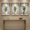 Amazon Luz y Sombra de Planta Verde Minimalista Moderna Planta en Maceta Pintura Decorativa para Sala de Estar Dormitorio Pared de Fondo de Sofá Marco PS Arte de Pared