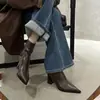 Botines de tacón alto con punta fina estilo francés Chuyuji para mujer, nuevos para otoño e invierno 2026, de corte ajustado, con cremallera trasera, cuero suave, tacón grueso, moda