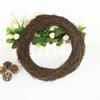 Novo Círculo de Rattan Cor Natural Preto Natural Ornamento de Guirlanda de Halloween Pendurado Natal DIY Anel de Rattan Seco Pingente