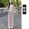 Pantalones Largos Casuales Sueltos de Verano Finos para Mujeres Petites para Ropa de Exterior de Pierna Ancha Venta al por Mayor
