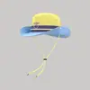 Sombrero de pescador de ala ancha con protección solar, bloques de color, sombrilla de verano, sombrero tipo cubo de secado rápido para exteriores, adecuado para niños y adultos