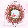 Amazon Transfronterizo Producto Nuevo Multicolor Flor Artificial Tulipán Corona Colgante de Puerta Romántica Corona de Tulipán Rosa