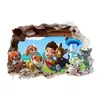 Pegatinas de Pared Transfronterizas del Equipo de Paw Patrol para Decoración de Habitación Infantil, Pegatinas de Perros de Dibujos Animados Anime, Calcomanías Autoadhesivas de PVC