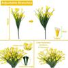 5 garfo calla lírio artificial planta verde anti-ultravioleta protetor solar flor falsa flor hotel interior plástico primavera grama bouquet lírio