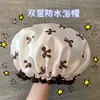 Gorro de Ducha de Doble Capa Impermeable Gorro para Cabello para el Hogar para Mujeres Baño Adultos y Niños Set para el Cabello Campana Mascarilla para el Cabello a Prueba de Aceite para Cocina