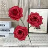 3 Rosas de Diamante Artificial para Decoración de Salón de Bodas, Arreglo Floral para Pasillo de Boda, Paisajismo de Rosas en Cascada de Centro Comercial