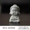 Estátua de Buda Feita de Arenito Verde, Ornamentos de Dragão e Bastão Dourado, Bonsai, Rochedo, Decoração de Micro-Paisagem