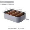 Caixa de armazenamento de mesa Bambu e madeira Cesta de armazenamento de cosméticos Caixa de armazenamento de placa de controle remoto Cesta de armazenamento de artigos diversos Sala de estar Mesa de centro Armazenamento