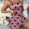 Pijama de Verano para Mujer de Dos Piezas de Venta Caliente Transfronteriza Europea y Americana, Sexy Casual, Camisola y Shorts, Ropa para el Hogar