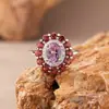 Anel de Amethysto Natural, Citrino e Peridoto, Anel de Girassol em Prata de Lei S925 com Pedras Coloridas, Anel Feminino, Direto da Fábrica Fonte