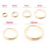 Anillo Abierto de Llavero Popular de Amazon Anillo de Hierro Círculo Llavero DIY Doble Anillo Brillante Accesorios de Anillo de Hierro