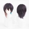 [Viaje de ocio] Ídolo virtual vuber Rainbow Club Dai gris peluca de cosplay negro morado decolorada y teñida en stock