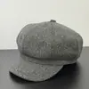 Sombrero Octagonal de Estrella Completa con Pedrería Estilo Coreano de Alta Calidad Boina para Otoño Invierno Sombrero de Pintor Sencillo de Moda para Mujer Ropa Cálida