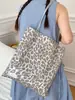 Bolsa Tote de Lona com Bolinhas Dupla Face Estilo Coreano Moderno, Bolsa de Ombro de Grande Capacidade para Trabalho e Deslocamento, Bolsa de Mão Simples e Fashion