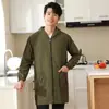Overoles Ropa de Trabajo para Hombre Nueva Impermeable y a Prueba de Aceite Transpirable Ropa de Manga Larga Delantal para Adultos Cocina Hogar Impresión de Logo