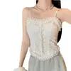 Camisola Sexy de Encaje y Perlas Transfronteriza del Sudeste Asiático con un Estilo Francés Versátil para Mujer, Sujetador Camisola Cómodo