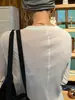 Camiseta Básica de Color Sólido de Manga Larga Fina Estilo Europeo y Americano para Mujer 2025 Nuevo Top Verano Otoño Versátil Cuello Redondo Transfronterizo