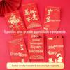 Novo envelope vermelho personalizado para casamento, papelão rígido, douramento, mil yuans, grande, Ano Novo, Fuxi, selo de presente de casamento universal, atacado