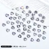 Manicure Pequeno Zircônia Branco Sapatilhas Invertidas Fundo Zircônia Joias para Manicure Mini 5A Coração Gota d'Água Marquise Zircônia Joias