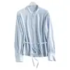 Camisa Romántica Francesa de Manga Larga para Mujer, Camisa Holgada con Cordones, Transpirable, Sin Planchar, Fácil Cuidado, Camisa como una Nube