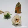 Flores Artificiais de Botão de Chá Pequenas, Decorações de Flores Artificiais para Festas de Casamento, Acessórios de Cabelo, Pentes de Cabelo, Arranjos de Flores, DIY para Caixa de Presente de Bolo