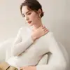 Efecto reductor de edad y adelgazante~ Suéter de cachemira de cuello alto medio para mujer, ajuste slim, jersey cálido de punto, capa base