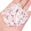 Flor de Quatro Pétalas Banhada em Acrílico Suporte de Flor Grande Tampa de Flor Contas Espaçadoras para Pulseira de Contas Estilo Antigo Pão Contas de Degrau