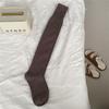 Calcetines hasta la rodilla para mujer, calcetines gruesos de otoño e invierno, calcetines para pantorrilla, calcetines de compresión, calcetines de medio largo estilo Maillard, calcetines altos retro, Algodón