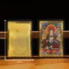 Nuevo Producto Doce Signos del Zodíaco de Xizang con Sello de Plástico Ocho Santos Patronos Tarjetas Doradas Pintadas Tarjeta de Buda Portátil Tarjeta Talismán en Stock